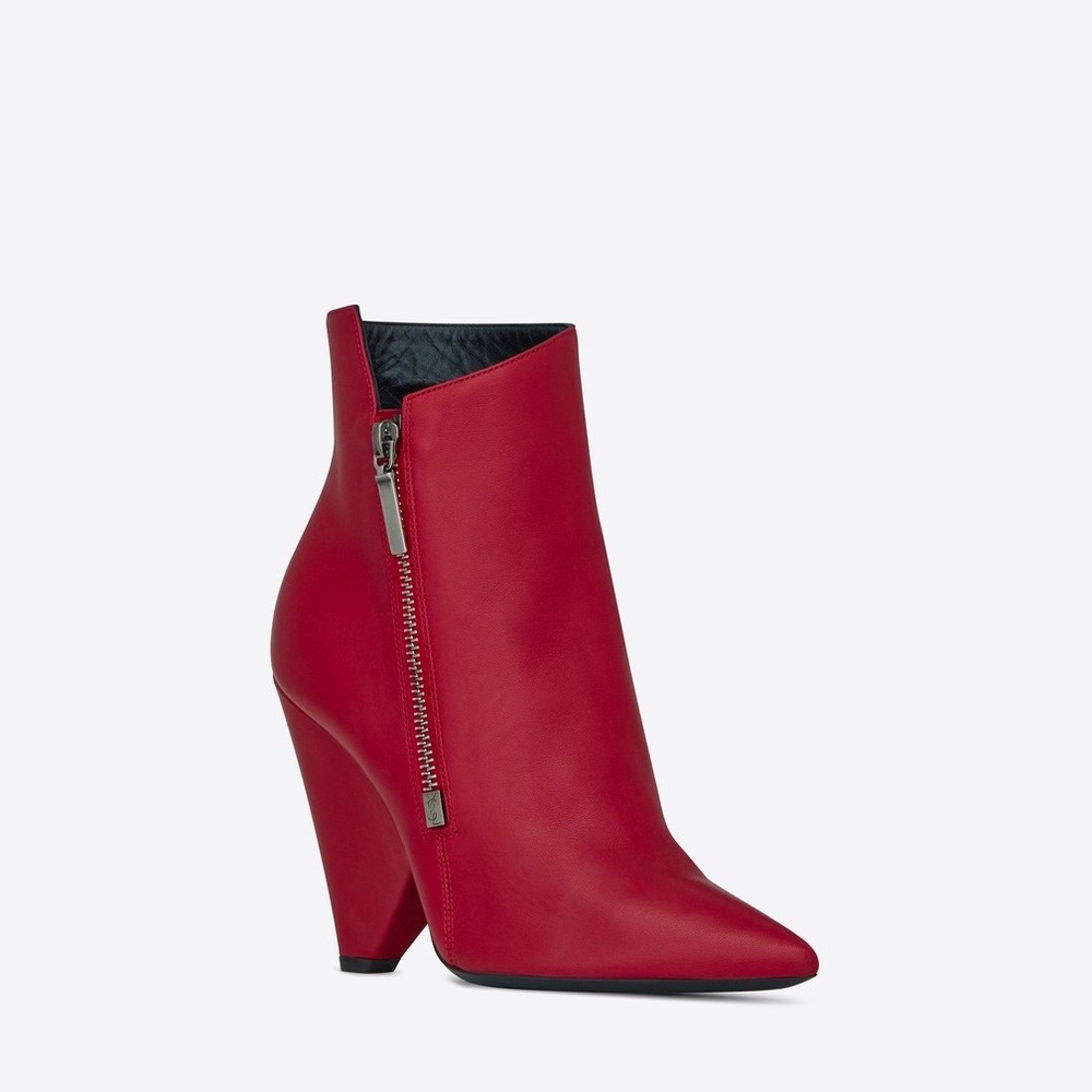 Saint Laurent Niki Wedge Booties in Lambskin - Picture 10 of 10